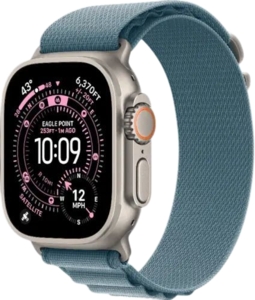 שעון חכם 49mm Watch Ultra 3 GPS+Cell Natural Titanium|Blue Alpine Loop