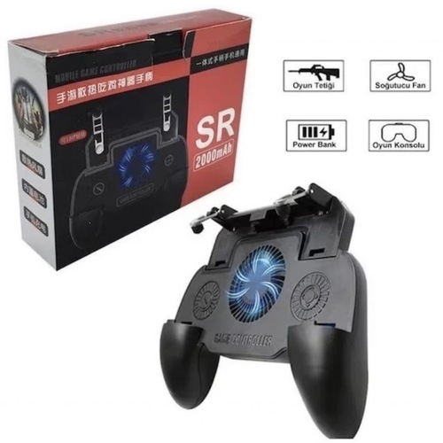 בקר משחק לסמארטפון עם מאוורר קירור   | SR Mobile Gaming Controller with 2000mAh Cooling Fan