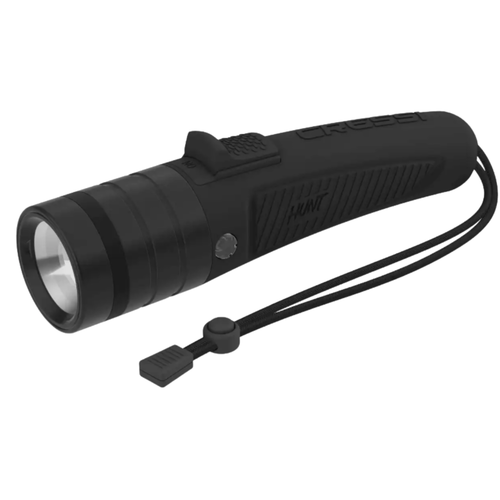 פנס צלילה מקצועי Cressi Hunt 1600LM בצבע שחור עם ידית ארגונומית