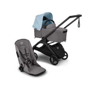 עגלת תינוק בוגבו דרגונפליי פלוס – Bugaboo Dragonfly Plus צבע אפור גגון ורוד סקייליין