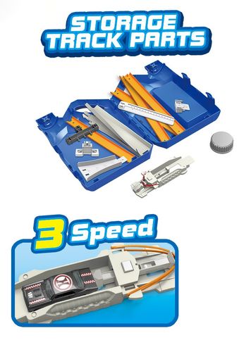 מסלול שיגור כפול 3 מהירויות כולל 6 מכוניות באריזת מיכל