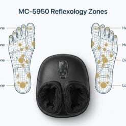  מכשיר עיסוי לכפות הרגליים MC-5950 DeepRoll Pro – שיאצו, לחץ אוויר וחימום | Medics Care 