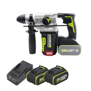 פטישון נטען 24 מ"מ נטען 20V BL + שתי סוללות 4AH ומטען בתיק נשיאה WORX WU389.9
