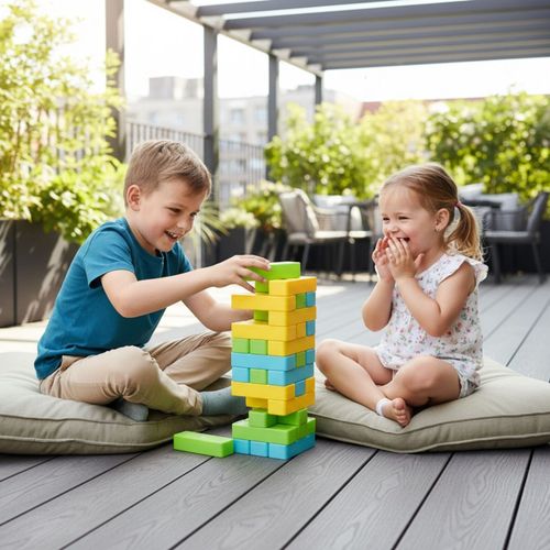 משחק דומינו + ג'נגה ענקי 30 חלקים 