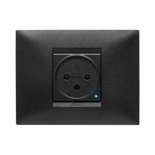  שקע חכם מובנה לסדרת NISKO SWITCH שחור זיגבי 