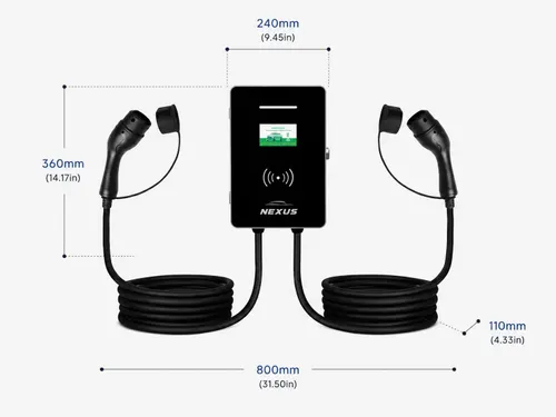 עמדת טעינה כפולה Nexus Touch Double Gun 44KW