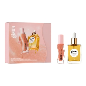 מארז GISOU Glossy & Glazed Hair & Lip Oil Gift Set – ערכת שמנים לשיער ולשפתיים