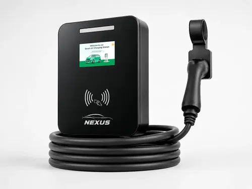 עמדת טעינה חכמה Nexus Touch 22KW עם כבל 8 מטר מובנה
