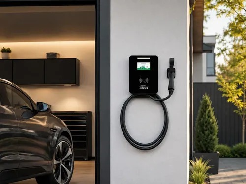 עמדת טעינה חכמה Nexus Touch 22KW עם כבל 8 מטר מובנה