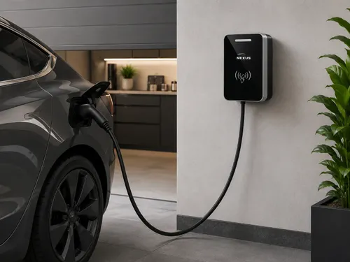 עמדת טעינה חכמה Nexus App 22KW עם כבל 8 מטר מובנה