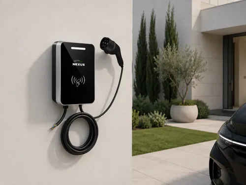 עמדת טעינה חכמה Nexus App 22KW עם כבל 8 מטר מובנה