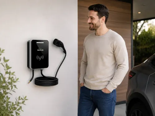 עמדת טעינה חכמה Nexus App 22KW עם כבל 8 מטר מובנה