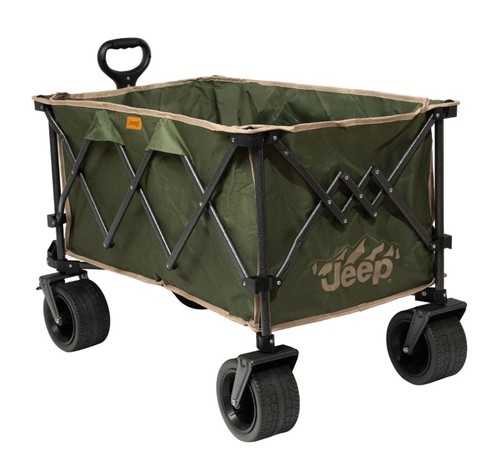 עגלת חוף מתקפלת JEEP EasyGo PRO נפח 180 ליטר - צבע ירוק