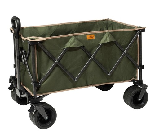 עגלת חוף מתקפלת JEEP EasyGo PRO נפח 180 ליטר - צבע ירוק