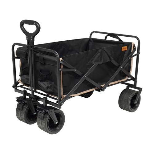 עגלת חוף מתקפלת JEEP EasyGo נפח 100 ליטר - צבע שחור