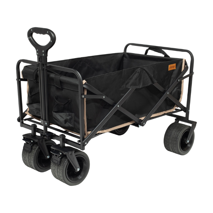 עגלת חוף מתקפלת JEEP EasyGo נפח 100 ליטר - צבע שחור