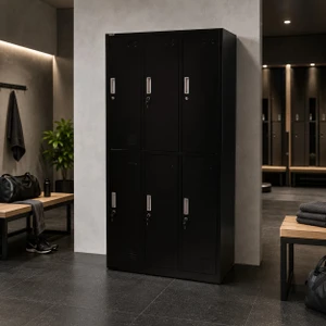 לוקר מתכת 6 תאים / תא הלבשה – 90×45×180 ס"מ