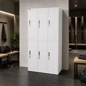 לוקר מתכת 6 תאים / תא הלבשה – 90×45×180 ס"מ