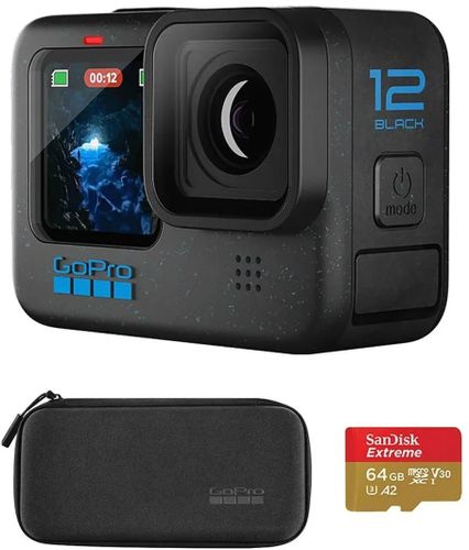מצלמת אקסטרים GoPro HERO12 Black Specialty Bundle + כרטיס זיכרון+ תיק נשיאה