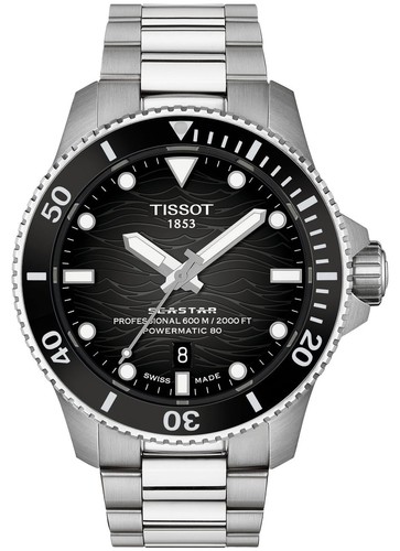 Tissot T1209071105100 SEASTAR 600M 44MM אוטומטי 600M צלילה