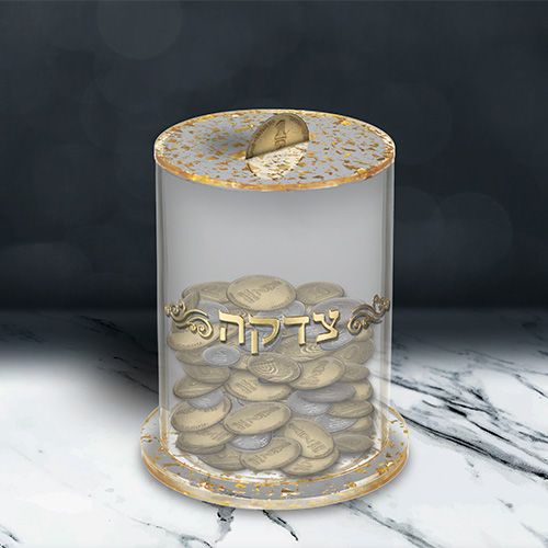 קופת צדקה שקופה מאקריליק