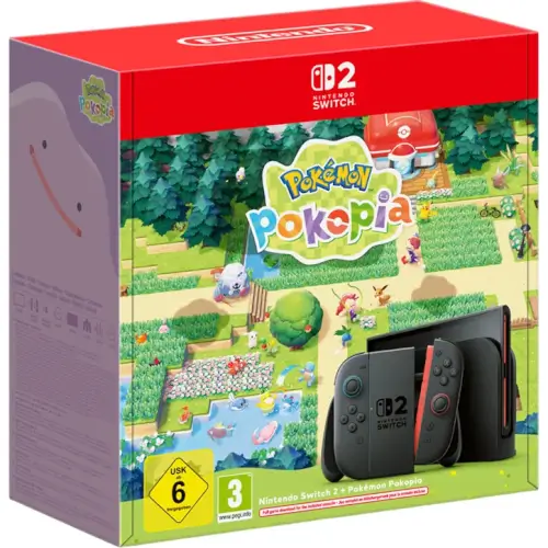 קונסולה ניידת Nintendo Switch 2 Red and Blue Joy-Con + Pokémon Pokopia