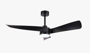 מאוורר תקרה 52" גוף שחור/כנפיים שחור/שלט MIDEA 18W 2000LM Midea Lighting