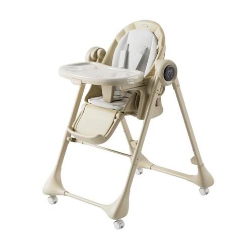 כיסא אוכל מפואר ונדנדה חשמלית 2 ב-1 לתינוק צבע: שמנת/בז׳