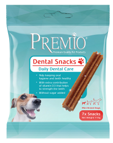 חטיף פרמיו דנטל מיני לכלבים 110 גרם - Premio Dental Snack