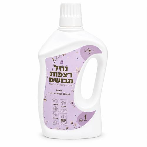 נוזל רצפות מבושם MIYO פריז ללא קצף, מותאם לשואב שוטף – 1 ליטר