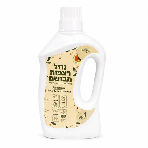 נוזל רצפות מבושם MIYO ירושלים ללא קצף, מותאם לשואב שוטף – 1 ליטר