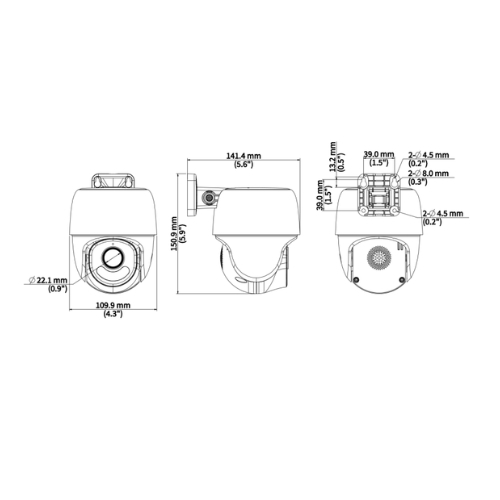 מצלמת כיפה PT Dual light חיצונית דגם IP65 IPC-P224-AF40C מבית UNIARCH
