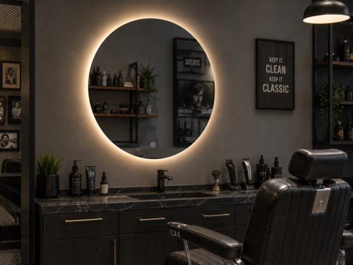 מראת LED עגולה עם לד אחורי – 100×100 ס״מ דגם P20