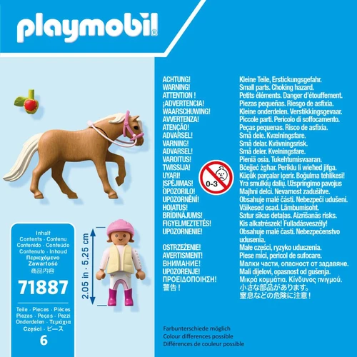 משחק פליימוביל צמד: ילדה קטנה עם הפוני שלה לגילאי 4+