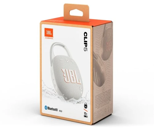 רמקול בלוטוס נייד JBL Clip 5 לבן יבואן רשמי