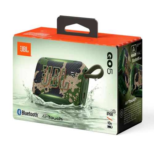 רמקול בלוטוס נייד JBL GO 5 צבאי יבואן רשמי