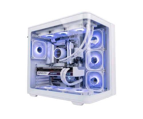 מארז Cooler Master Elite 600 ATX mid-tower USB-C Airflow White מחשב גיימינג | ELITE 600 | 850W X870M ELITE 9800X3D | 32GB | 1TB 5070 ICE