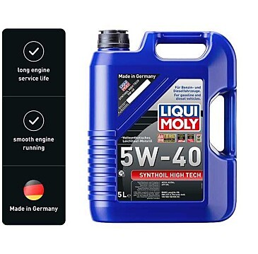 שמן מנוע Liqui Moly Synthoil High Tech 5W40 5L (האריזה החדשה)