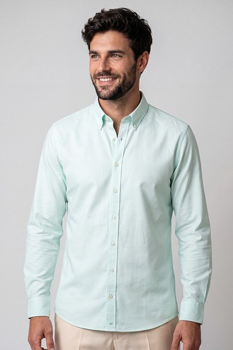 חולצה פיסטוק NON IRON בד אוקספורד