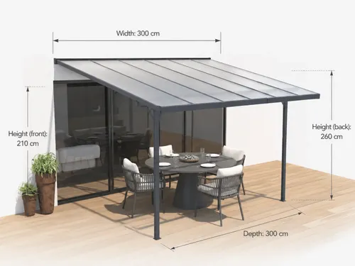 פרגולה אלומיניום דגם Garden Top -Bruce E 