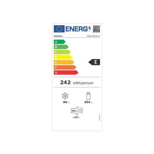 מקרר מקפיא תחתון 320 ליטר Gorenje NRK619EABXL4 נירו' מושחרת *יחידה