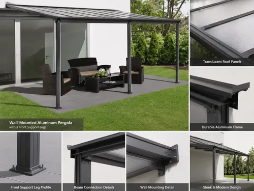 פרגולה אלומיניום 5X3 Garden Top