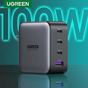  מטען קיר עם טעינה מהירה 4 יציאות UGREEN Nexode 100W USB C GaN 