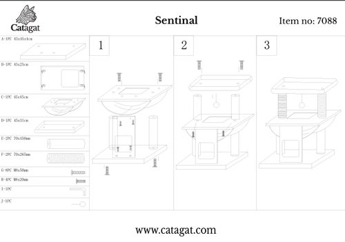 מתקן גירוד קטגט סאנטינל לחתול 7088 Catagat Sentinal