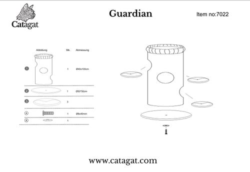 מתקן גירוד קטגט גארדיאן לחתול 7022 Catagat Guardian