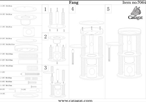מתקן גירוד קטגט פאנג לחתול 7064 Catagat Fang