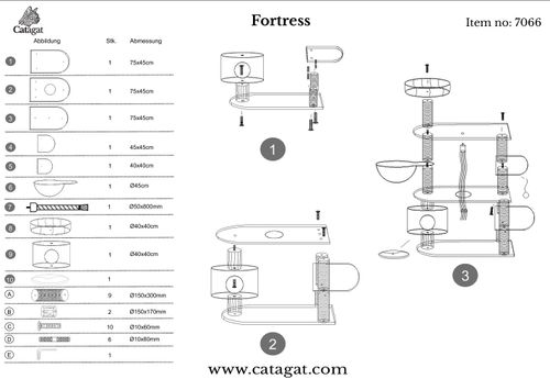 מתקן גירוד קטגט פורטרס לחתול 7066 Catagat Fortress
