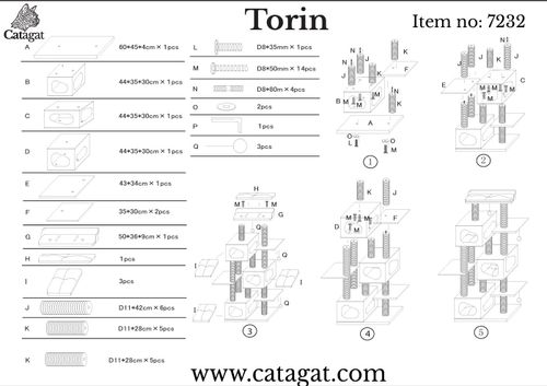 מתקן גירוד קטגט טורין לחתול 7232 Catagat Torin