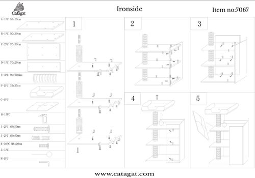 מתקן גירוד קטגט איירונסייד לחתול 7067 Catagat Ironside