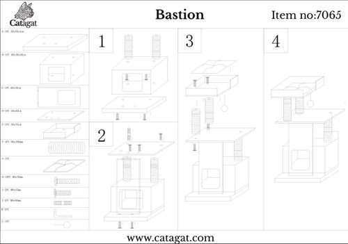 מתקן גירוד קטגט בסטיון לחתול 7065 Catagat Bastion